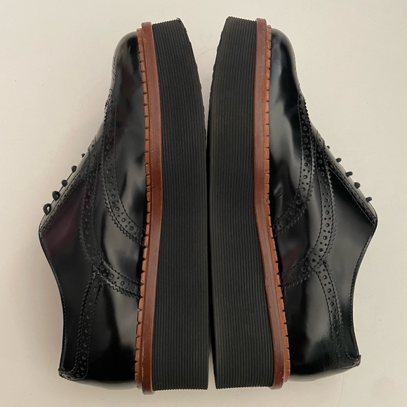 Tod’s Black Platform Wingtip Oxford Gomma T50 Shoes Size 37 - Picture 5 of 10